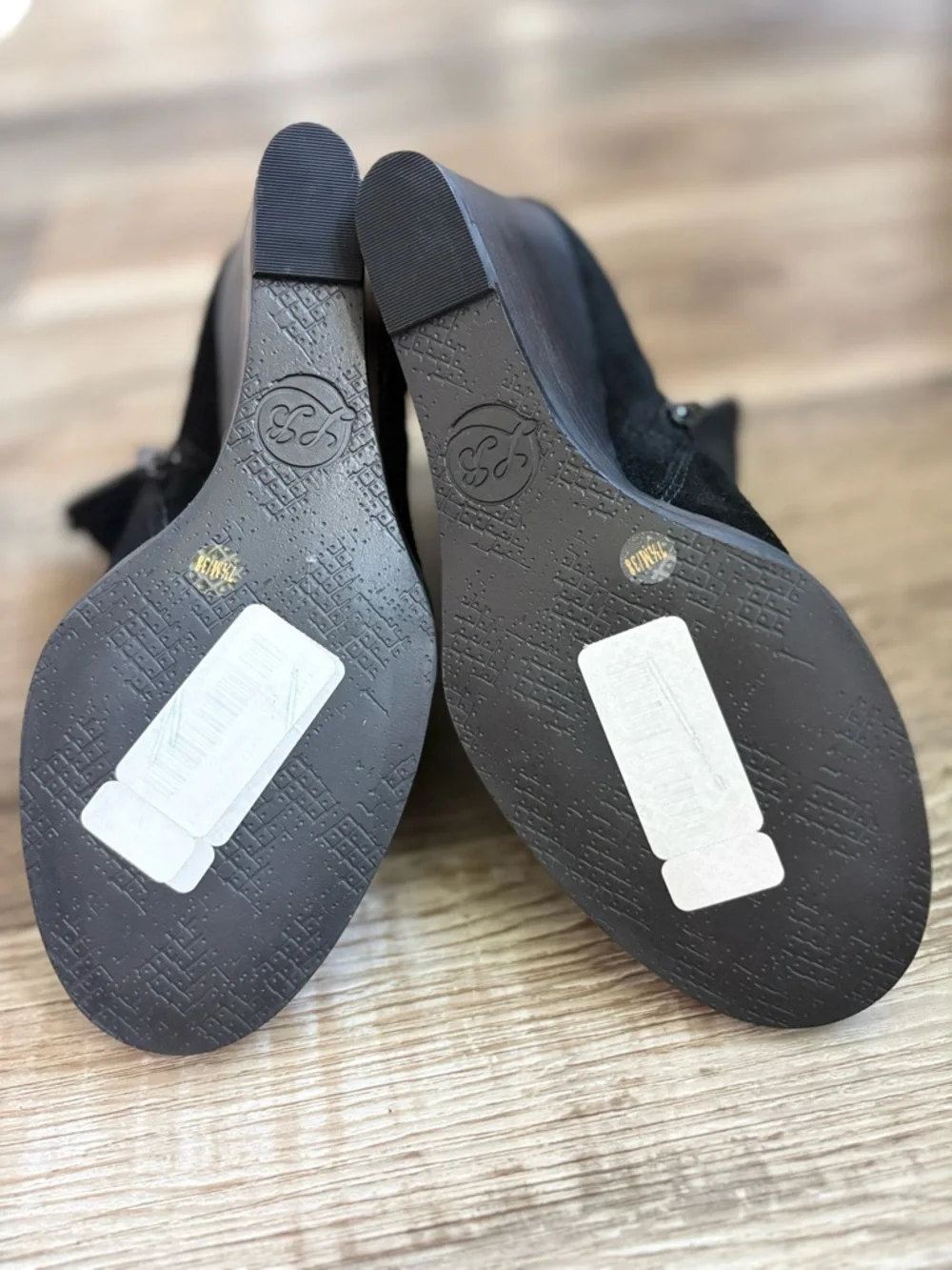Lucky Brand Black Wedge Ankle Booties